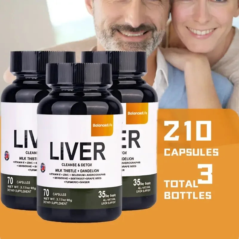 Liver Renew Cleanse Detox | Herbal Supplement with Milk Thistle & Dandelion Root with 9 Minerals for Liver