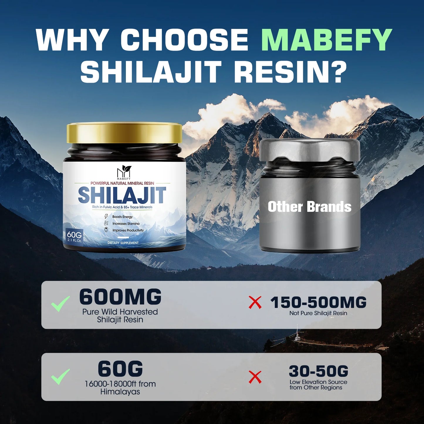 Pure Himalayan Shilajit Resin - Boost Metabolism & Immune Support